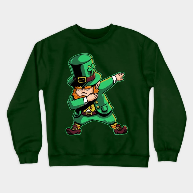 Dabechaun Dabbing Leprechaun St Patrick Day Shirt March 17th II Crewneck Sweatshirt by vo_maria